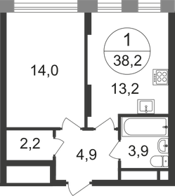 38 м², 1-комнатная квартира 10 990 000 ₽ - изображение 21