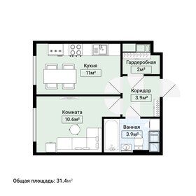 Квартира 31,4 м², 1-комнатная - изображение 1