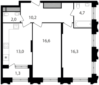64,1 м², 2-комнатная квартира 18 480 030 ₽ - изображение 60
