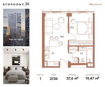 32,3 м², 1-комнатные апартаменты 12 785 761 ₽ - изображение 148