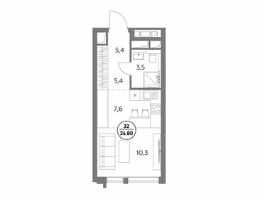 27,8 м², апартаменты-студия 12 600 000 ₽ - изображение 142