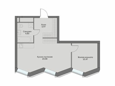 Квартира 47,2 м², 1-комнатные - изображение 1