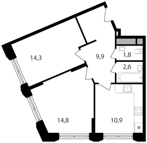 56,9 м², 2-комнатные апартаменты 13 212 180 ₽ - изображение 10