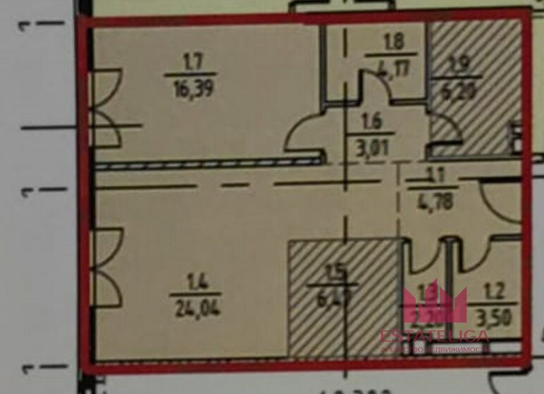 70,7 м², 1-комнатная квартира 79 900 000 ₽ - изображение 1