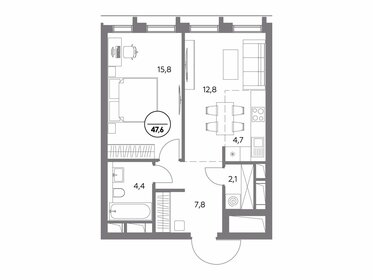 52,7 м², 1-комнатные апартаменты 19 250 000 ₽ - изображение 92