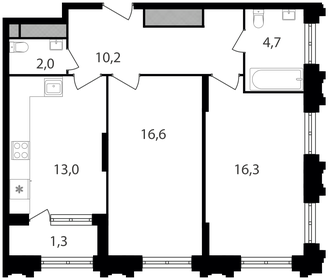 65 м², 2-комнатная квартира 18 206 500 ₽ - изображение 65