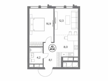 52,7 м², 1-комнатные апартаменты 19 250 000 ₽ - изображение 93