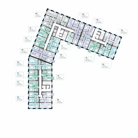 55,3 м², 1-комнатная квартира 19 500 000 ₽ - изображение 97