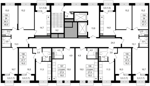 37,5 м², 1-комнатная квартира 14 962 500 ₽ - изображение 73