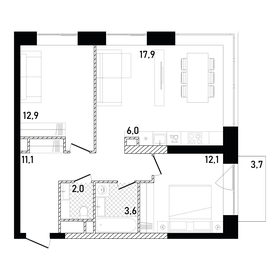 66,6 м², 2-комнатная квартира 50 097 320 ₽ - изображение 55