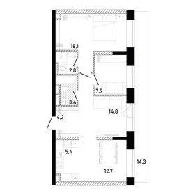 74,6 м², 2-комнатная квартира 56 427 440 ₽ - изображение 6