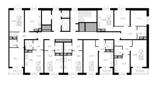 49,5 м², 2-комнатная квартира 19 552 500 ₽ - изображение 74