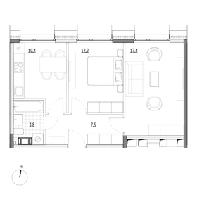 64,8 м², 3-комнатные апартаменты 12 700 800 ₽ - изображение 72