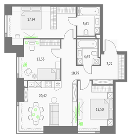85,6 м², 4-комнатная квартира 38 000 000 ₽ - изображение 9