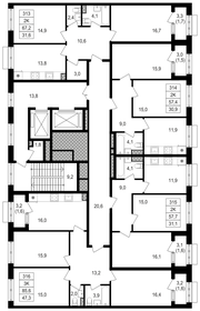54,6 м², 2-комнатная квартира 19 022 640 ₽ - изображение 77