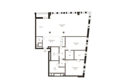 219,4 м², 3-комнатные апартаменты 299 230 560 ₽ - изображение 87