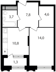 43 м², 1-комнатная квартира 13 420 300 ₽ - изображение 70