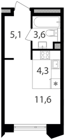 26,1 м², квартира-студия 14 506 380 ₽ - изображение 70