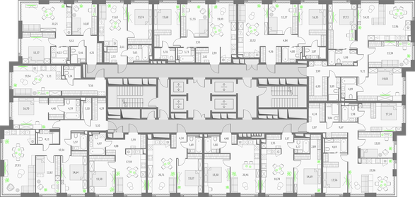 61,2 м², 2-комнатные апартаменты 26 000 000 ₽ - изображение 133