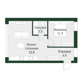 42,3 м², 1-комнатная квартира 6 200 000 ₽ - изображение 67