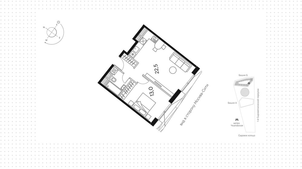 43,7 м², 2-комнатные апартаменты 36 000 000 ₽ - изображение 1