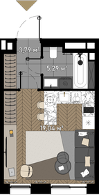 32 м², апартаменты-студия 12 377 143 ₽ - изображение 122