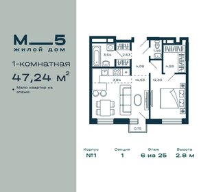 42 м², 1-комнатная квартира 12 500 000 ₽ - изображение 103