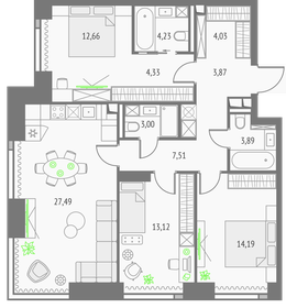 116,8 м², 4-комнатная квартира 36 000 000 ₽ - изображение 140