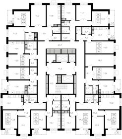 42,8 м², 1-комнатная квартира 17 462 400 ₽ - изображение 73