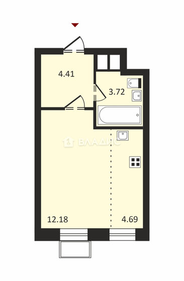 25 м², апартаменты-студия 7 500 000 ₽ - изображение 23