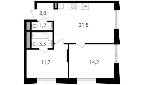 59,7 м², 3-комнатная квартира 15 800 000 ₽ - изображение 120