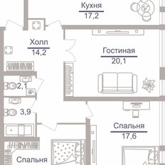 Квартира 88 м², 3-комнатная - изображение 2