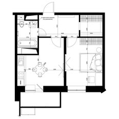 Квартира 45,2 м², 1-комнатная - изображение 2