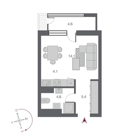 33,9 м², квартира-студия 7 150 000 ₽ - изображение 63