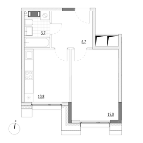 Квартира 36,2 м², 1-комнатные - изображение 2