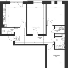 Квартира 99,9 м², 3-комнатная - изображение 2