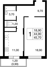 44,5 м², 1-комнатная квартира 17 000 000 ₽ - изображение 89