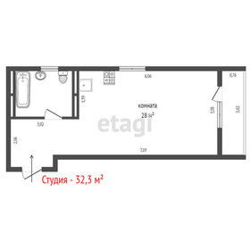 Квартира 32,3 м², студия - изображение 1