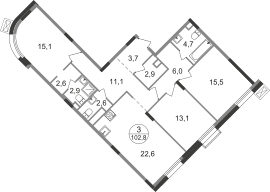 192 м², 4-комнатная квартира 168 126 256 ₽ - изображение 126