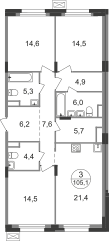 192 м², 4-комнатная квартира 168 126 256 ₽ - изображение 106