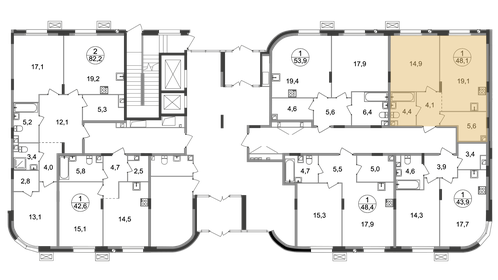 Квартира 48,1 м², 1-комнатная - изображение 2