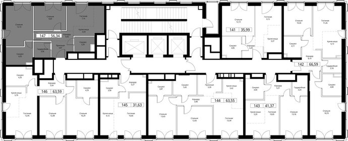 58,5 м², 2-комнатная квартира 17 200 000 ₽ - изображение 183