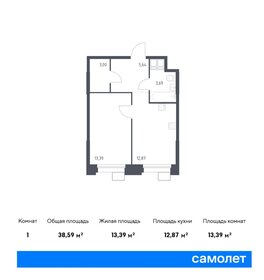 39,6 м², 1-комнатные апартаменты 8 900 000 ₽ - изображение 12