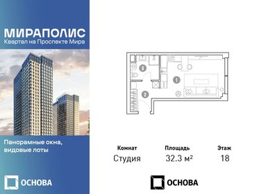 Квартира 32,3 м², студия - изображение 1