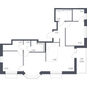 105 м², 4-комнатная квартира 31 600 000 ₽ - изображение 127