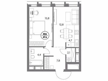 52,7 м², 1-комнатные апартаменты 19 250 000 ₽ - изображение 88