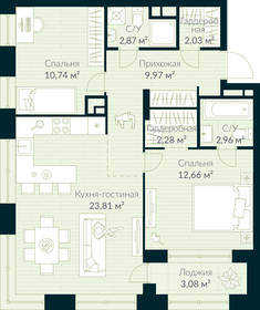 76,3 м², 2-комнатная квартира 12 107 617 ₽ - изображение 14