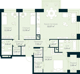 90,9 м², 3-комнатная квартира 13 780 673 ₽ - изображение 9