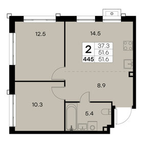 57,7 м², 2-комнатная квартира 12 844 922 ₽ - изображение 1