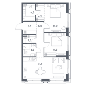 76,6 м², 2-комнатная квартира 32 884 380 ₽ - изображение 66